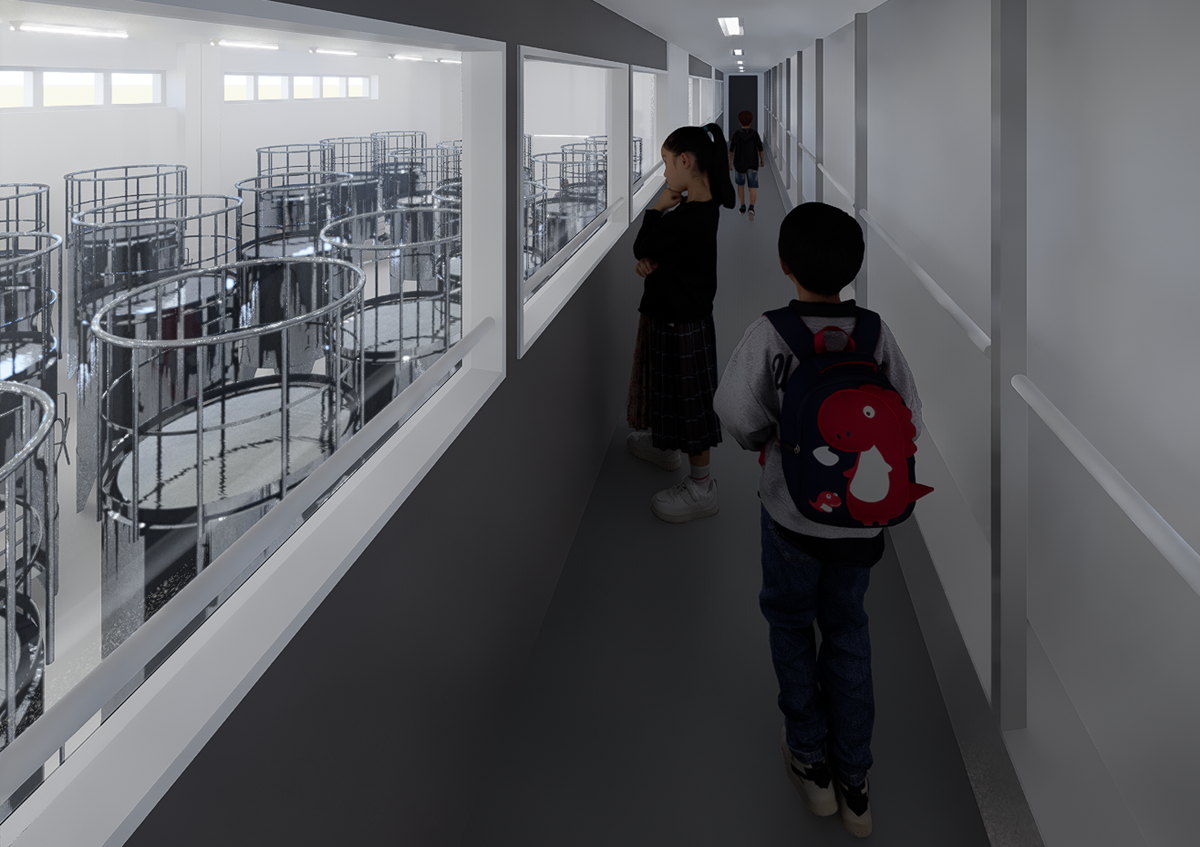 ふくしま逢瀬ワイナリー 空中見学通路イメージ